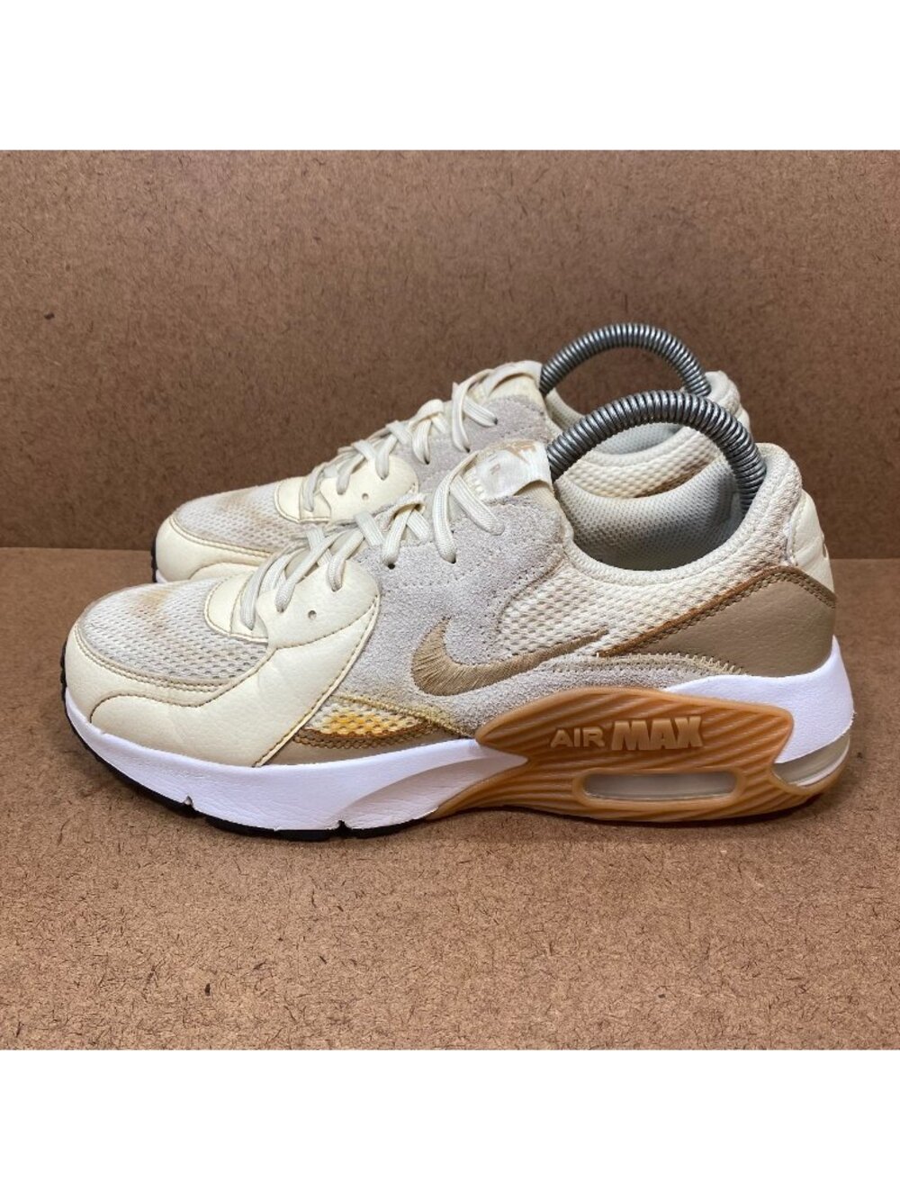Nike Womens Air Max Excee Coconut Milk Hemp Beige Gold Sneakers Size 8